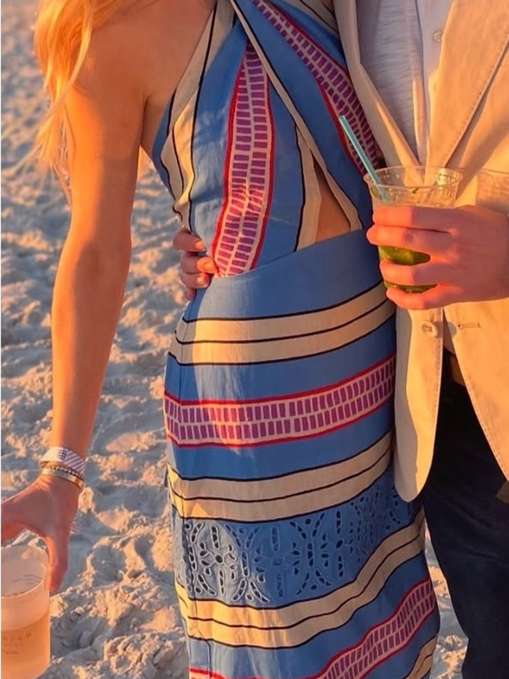 TUCKERNUCK Sorrento Stripe Ames Dress Size M Retail $398 Tuckernuck - Picture 3 of 10